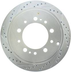 StopTech - StopTech 227.44157R Select Sport Cross-Drilled & Slotted Disc Brake Rotor - Image 1