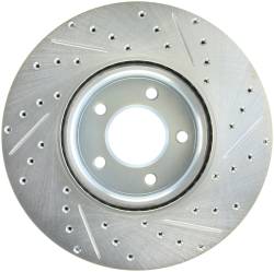 StopTech - StopTech 227.45078R Select Sport Cross-Drilled & Slotted Disc Brake Rotor - Image 2