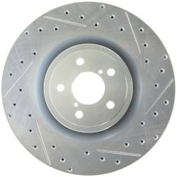 StopTech - StopTech 227.47019L Select Sport Cross-Drilled & Slotted Disc Brake Rotor - Image 1