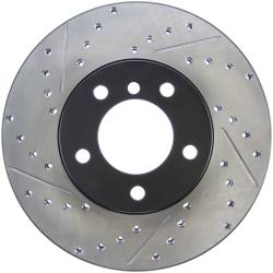 StopTech - StopTech 127.34108R Sport Cross-Drilled & Slotted Disc Brake Rotor - Image 1