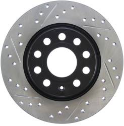 StopTech - StopTech 127.33099R Sport Cross-Drilled & Slotted Disc Brake Rotor - Image 1