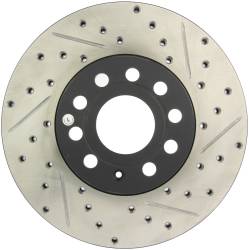 StopTech - StopTech 127.33110L Sport Cross-Drilled & Slotted Disc Brake Rotor - Image 1