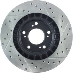 StopTech - StopTech 127.40048R Sport Cross-Drilled & Slotted Disc Brake Rotor for S2000 - Image 2