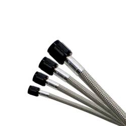 Nitrous Express - Nitrous Express 10012 3AN 1FT STAINLESS STEEL BRAIDED HOSE BLUE - Image 1