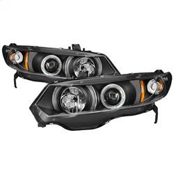 Spyder Auto - Spyder 5010780 Black/Clear LED Halo Projector Headlights 06-08 Honda Civic - Image 1