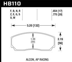 Hawk Performance - Hawk Performance PC Performance Ceramic Brake Pads HB110Z.654 - Image 1