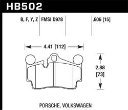 Hawk Performance - Hawk Performance HB502F.606 HPS Disc Brake Pad for 03-15 Cayenne Q7 Touareg - Image 1