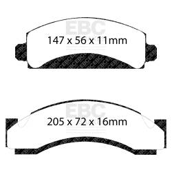 EBC Brakes - EBC Brakes DP41241R Yellowstuff Street & Track Brake Pads - Image 1