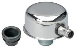 Trans-Dapt Performance - Trans-Dapt 9242 Push-In Valve Cover Breather Cap w/Tube & Grommet 2.75" Chrome - Image 1