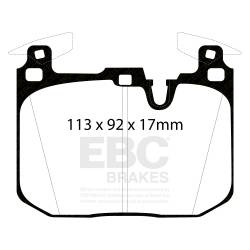 EBC Brakes - EBC Brakes DP42360R Yellowstuff Street & Track Brake Pads for 15-18 M2 M3 M4 - Image 2