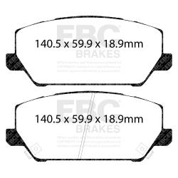 EBC Brakes - EBC Brakes DP42343R Yellowstuff Street & Track Brake Pads - Image 1