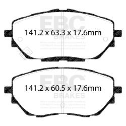 EBC Brakes - EBC Brakes DP42368R Yellowstuff Street & Track Brake Pads for 18-20 C-HR - Image 1