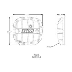 B&M - B&M 41296 Black Super 8.8 Differential Cover for 15-24 Ford F150 - Image 4