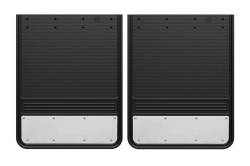 Gatorback - Gatorback 19"x24" Rear Dually Black Mud Flaps Blank Stainless GB1924SS - Image 1