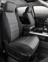 FIA - FIA NP98-40 GRAY Neoprene Custom Fit Front Seat Cover Black/Gray Center Panel - Image 1