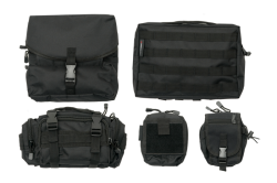 Body Armor 4x4 - Body Armor 90001 Black Universal 5pc MOLLE Cargo Bag Kit - Image 1