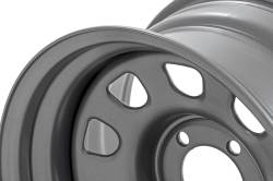 Rough Country Suspension Systems - Rough Country D-Window Wheel 17x9 5x5.0 -12mm Gray RC51-7873G - Image 3