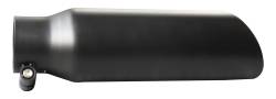 SpeedFx - SpeedFX 203B Exhaust Tip 2.5" Inlet 3.5" Outlet Black SS Angled Cut 12" - Image 1