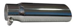 SpeedFx - SpeedFX 206S Exhaust Tip 2.75" Inlet 3.5" Outlet Polished SS Angled Cut 12" - Image 1