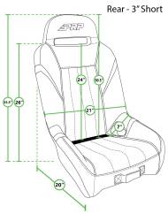 PRP - PRP A58R-201 Suspension Seat for Polaris RZR Pro XP Pro R Turbo R XP 1000 Turbo - Image 2