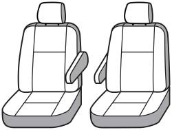Seat Saver - Seat Saver SS7580PCCH Polycotton SeatSaver Second Row Seat Covers Charcoal - Image 2