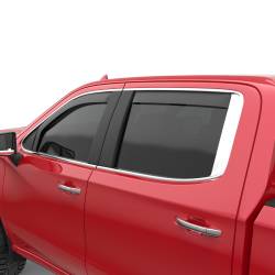EGR - EGR 571895 Front/Rear In-Channel Window Visors-Black 19-23 Silverado/Sierra Dbl - Image 1