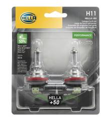 Hella - Hella H11P50TB Twin Blister +50 Performance Bulb 12V 55W Pair - Image 2