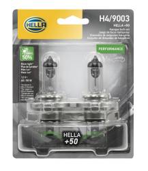 Hella - Hella H4P50TB +50% Performance H4 Halogen Bulbs 12V 60/55W Pair - Image 2
