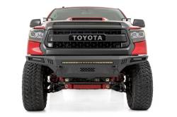 Rough Country Suspension Systems - Rough Country 10915 Hybrid Front Winch Bumper w/LED Black for 14-21 Tundra - Image 2