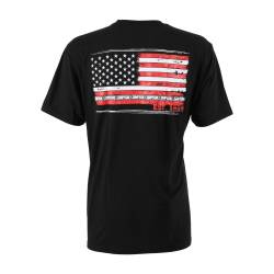 Simpson Safety - Simpson Safety 44018S USA Flag Black Small T-Shirt - Image 4