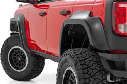 Rough Country Suspension Systems - Rough Country O-F12124 Sport Black Fender Flares 21-25 Bronco 4DR - Image 1