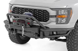 Rough Country Suspension Systems - Rough Country 51216W Tubular Front Winch Bumper Black for 21-23 Ford F150 - Image 1