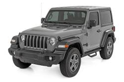 Rough Country Suspension Systems - Rough Country 3" Drop Step Nerf Bars Black for Jeep Wrangler JL 2DR RCJ1846B - Image 4