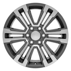 OE Wheels LLC - OE Wheels CV44-20090-6550-24MG 20" GMC Replica CV44 20x9 Gunmetal Machined - Image 2