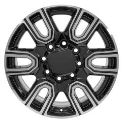 OE Wheels LLC - OE Wheels CV96A-20085-8650-12MB 8x165.1 CV96A Sierra 2500 20x8.5 Black Machined - Image 2