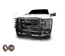 Black Horse Off Road - Black Horse 17FB28MA-PLFR Black Grille Guard w/LED for F250/F350/F450/F550 SD - Image 2
