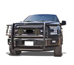 Black Horse Off Road - Black Horse 17FB28MA-PLB Black Grille Guard w/LED for Ford F250/350/450/550 - Image 2