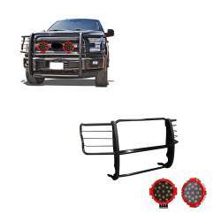 Black Horse Off Road - Black Horse 17FB28MA-PLR Black Grille Guard w/LED Ford F250/F350/F450/F550 SD - Image 1