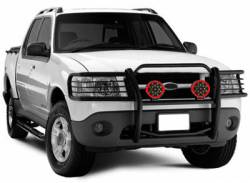 Black Horse Off Road - Black Horse 17FJ24MA-PLR Black Grille Guard w/LED for Explorer Sport Trac - Image 2