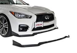 Stillen - Stillen KB11225 Sport Front Splitter Matte Black for 14-17 Infiniti Q50 Sport - Image 1