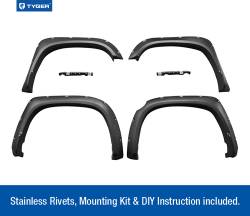 TYGER Auto - Tyger TG-FF8T4178 Smooth Matte Black Fender Flares for 14-20 Toyota Tundra - Image 2