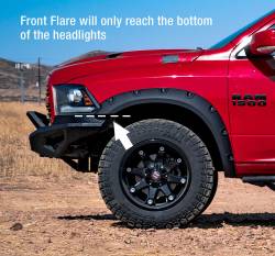 TYGER Auto - TYGER Auto TG-FF8D4147 4PC Rivet Style Fender Flares for 09-18 Dodge Ram 1500 - Image 3