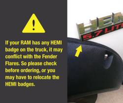 TYGER Auto - TYGER Auto TG-FF8D4147 4PC Rivet Style Fender Flares for 09-18 Dodge Ram 1500 - Image 5