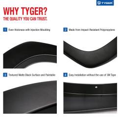 TYGER Auto - TYGER TG-FF6C4298 Factory Style 4PC Fender Flares for 07-13 Silverado 1500 5.8' - Image 3