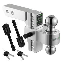 Rhino USA - Rhino USA RG-HTDROP2-SVR 6" Heavy Duty Drop Hitch 2" Silver - Image 1