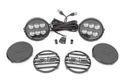 Rough Country Suspension Systems - Rough Country Black Series 6.5" Halo DRL LED Lights-Combo 70805B - Image 1