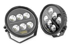 Rough Country Suspension Systems - Rough Country Black Series 6.5" Halo DRL LED Lights-Combo 70805B - Image 3