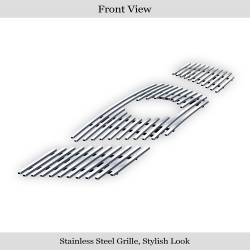 APS - APS Stainless Billet Grille-Polish for 05-08 Nissan Frontier GR14FFD32S - Image 2