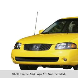 APS - APS Stainless Billet Bumper Grille Black for 04-06 Nissan Sentra GR14HED03J - Image 1