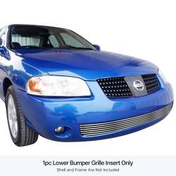 APS - APS Stainless Billet Bumper Grille-Polish for 04-06 Nissan Sentra GR14HED03S - Image 1